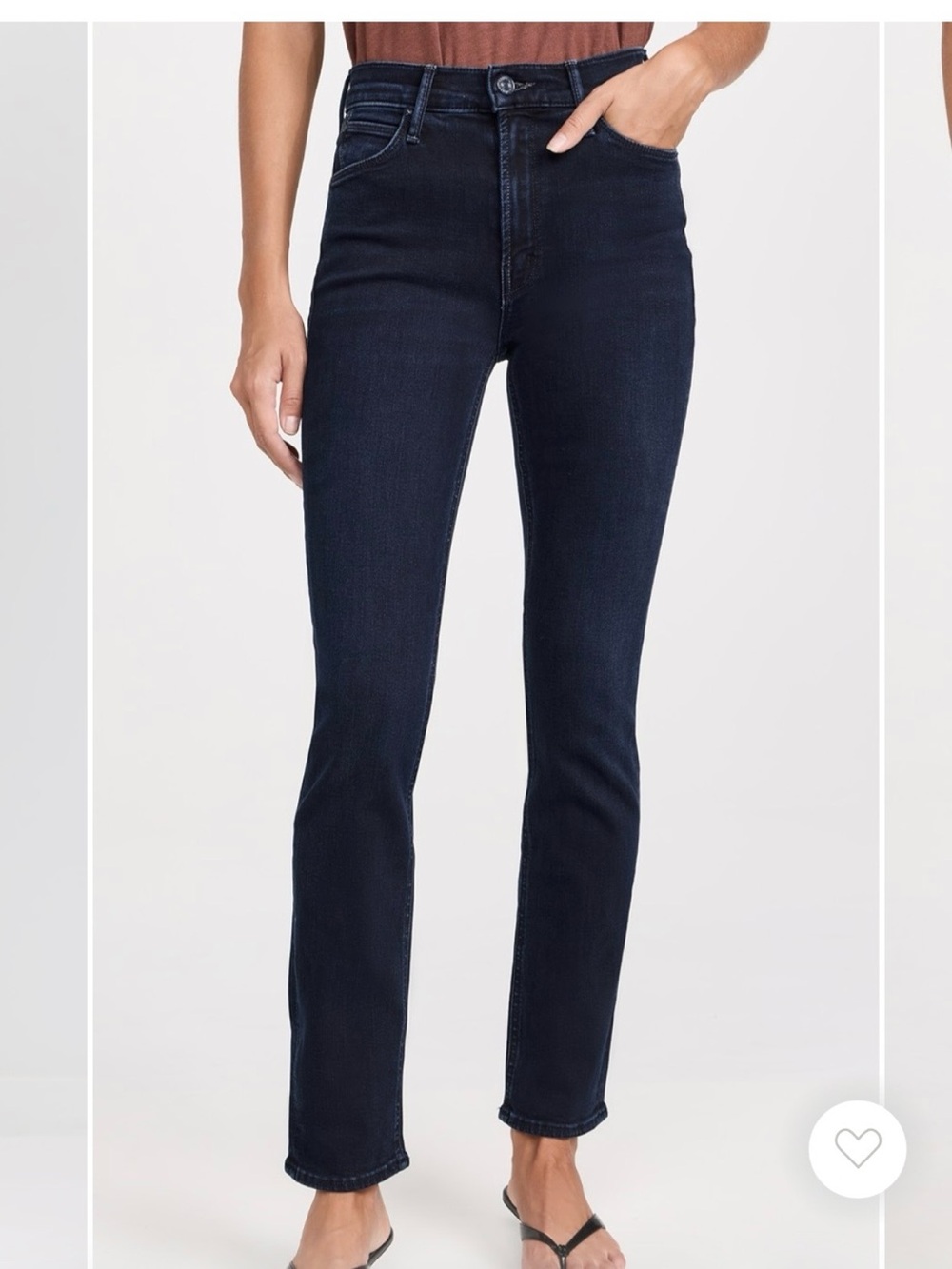 EUC MOTHER Straight Leg Jeans in Dark Indigo - no flaws!